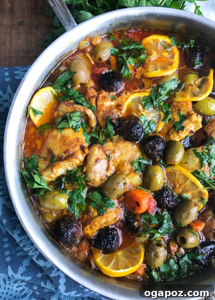 Flavorful Moroccan Chicken Thighs 4 Moroccan Chicken Thighs in pan