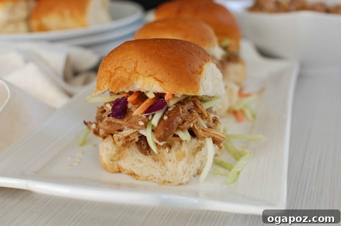 Sweet & Sticky Slow Cooker Honey Sesame Chicken Sliders 3 Slow Cooker Asian Honey Sesame Chicken Sliders - dinner