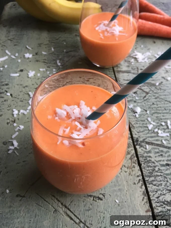 Golden Carrot Elixir 2 Coconut Carrot Smoothie