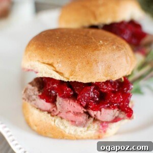 Beef Tenderloin Sliders with Cranberry Orange Relish