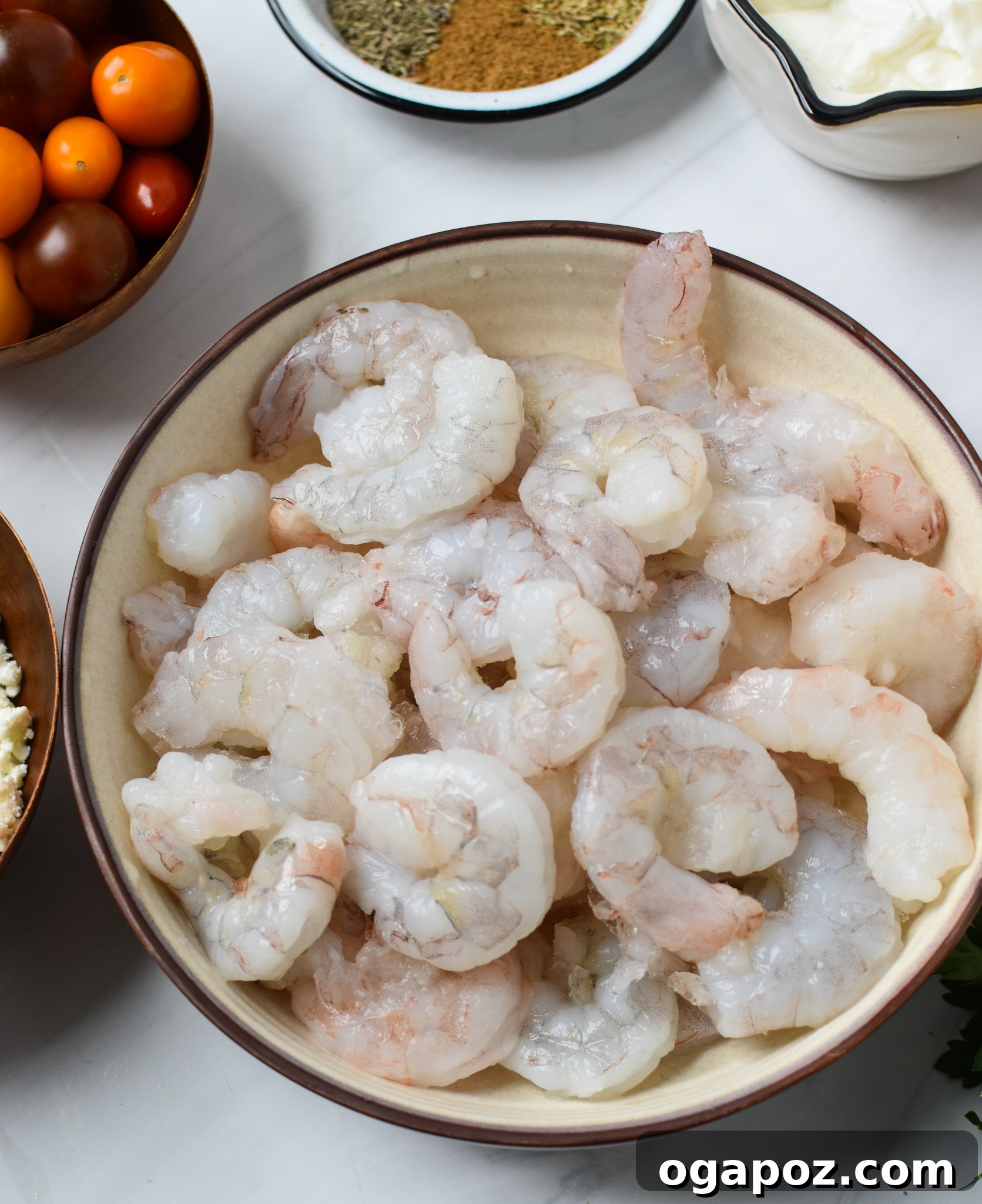 Effortless Garlic Shrimp Scampi 4 Close-up of Mediterranean Grilled Shrimp Skewers, showcasing the vibrant colors and marinade.