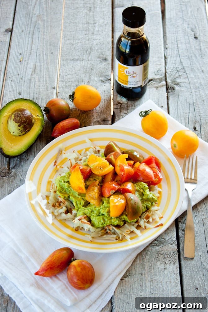 12 Superfood Avocado Recipes 7 Avocado Hashbroffle, a creative breakfast dish combining hash browns with avocado, possibly cooked in a waffle iron for unique texture.
