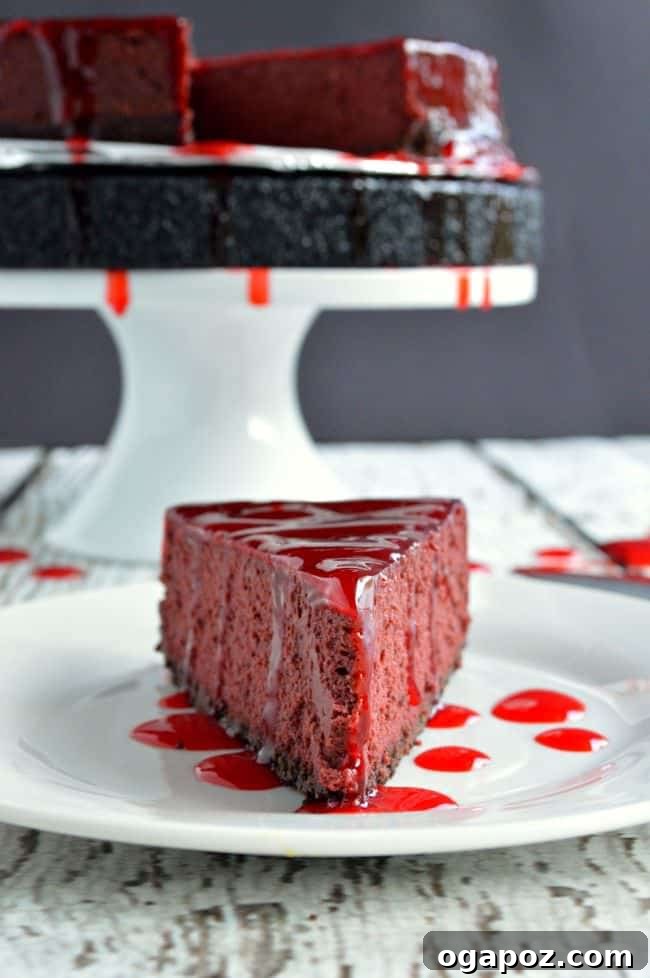 Quick & Cute Bat Cupcakes 3 Bloody Good Cheesecake from Sugar Dish Me, a spooky Halloween dessert