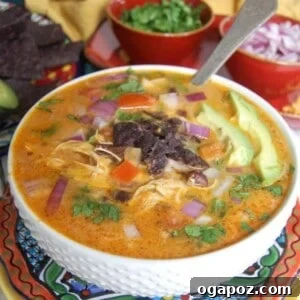 Slow Cooker Mexican Cheesy Chicken Soup