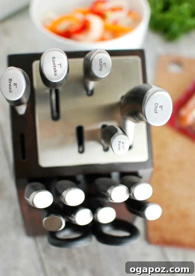 Calphalon Self Sharpening Knives, showing their elegant design