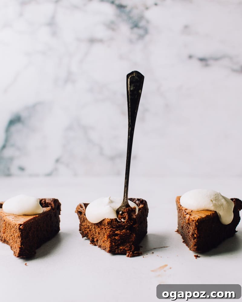 15 Italian Christmas Dessert Delights 2 Decadent slices of flourless chocolate cake topped with fluffy whipped cream, invitingly arranged on a plate.