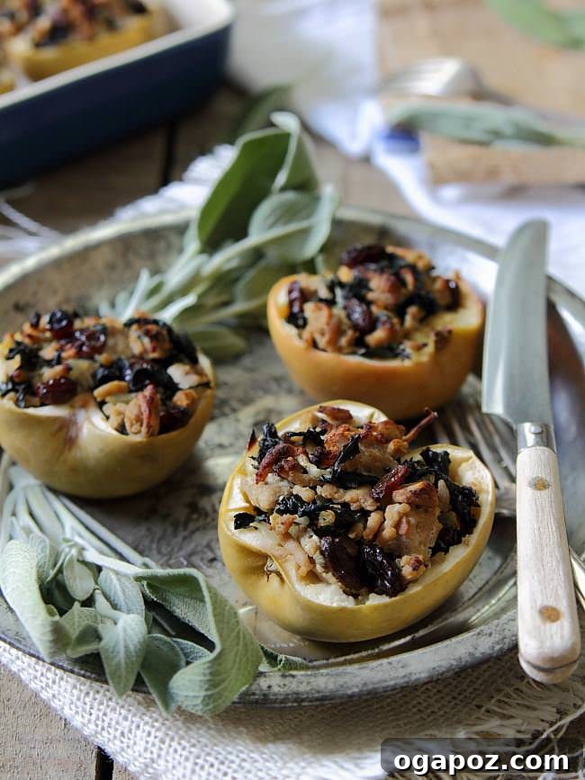 Cozy Fall: 15 Irresistible Apple Recipes 13 Turkey and Sage Stuffed Apples - A hearty and creative main dish
