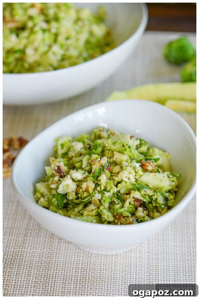Cozy Fall: 15 Irresistible Apple Recipes 10 Brussels Sprouts and Apple Salad with Blue Cheese - A sophisticated and flavorful side