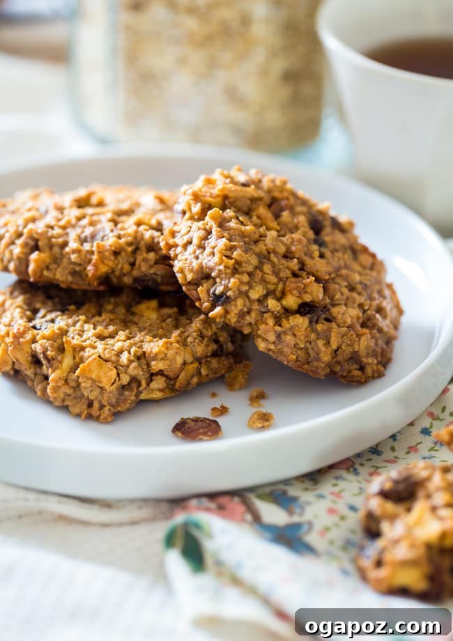 Cozy Fall: 15 Irresistible Apple Recipes 5 Apple Raisin Breakfast Cookies - Wholesome grab-and-go breakfast