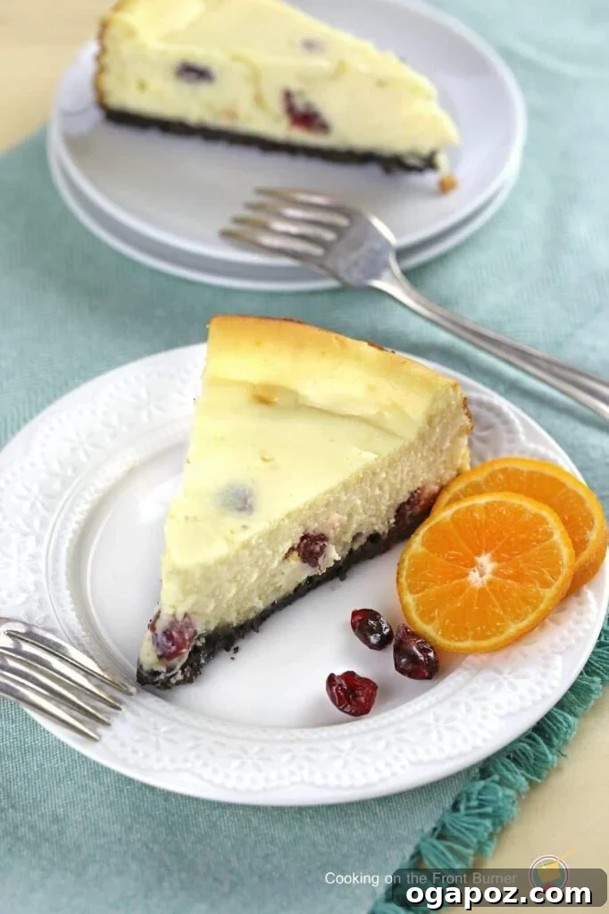Thanksgiving's Sweetest Sixteen: Irresistible Dessert Ideas 13 Vibrant Orange Cranberry Cheesecake – a zesty and creamy holiday dessert with festive flavors.
