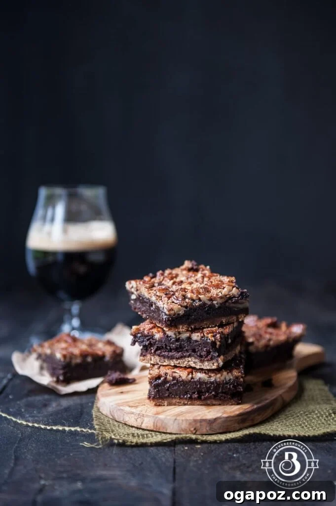Thanksgiving's Sweetest Sixteen: Irresistible Dessert Ideas 15 Rich Pecan Pie Smoked Porter Brownies – a unique and indulgent Thanksgiving dessert for beer lovers.