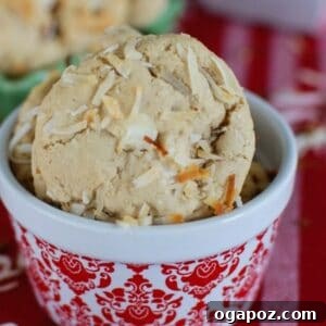 Toasted Coconut White Chocolate Cookies 3 White Chocolate Toasted Coconut Cookies, perfect for dessert