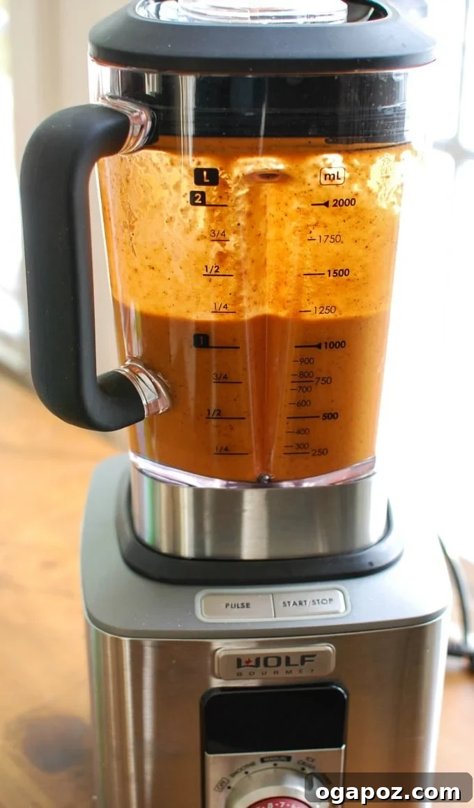 Perfect Homemade Enchilada Sauce 3 All the ingredients for homemade enchilada sauce laid out around a blender, ready for mixing.