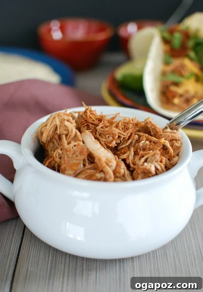 Fall-Apart Slow Cooker Pork Tacos 3 Slow Cooker Shredded Pork Tacos - a vibrant plate of tacos with fresh toppings ready to be served.