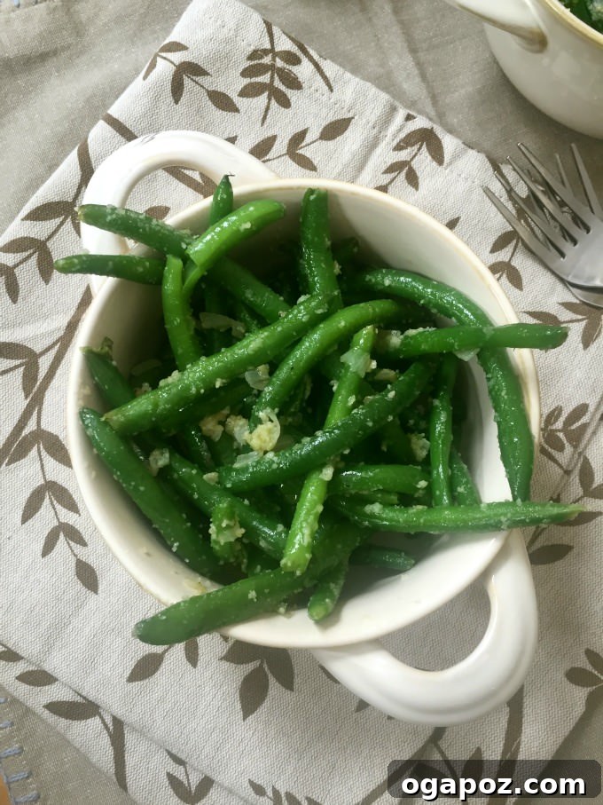 Our Readers Top Picks of 2015 11 Simple Garlic Parmesan Green Beans - Easy Vegetable Side Dish