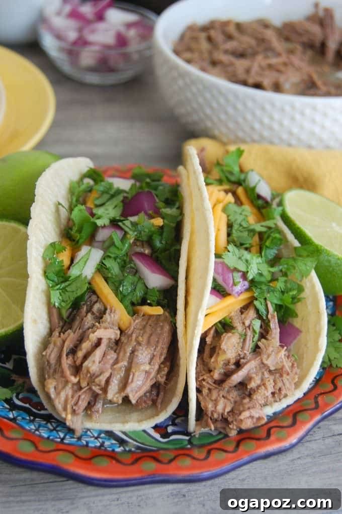 Our Readers Top Picks of 2015 3 Slow Cooker 4-Ingredient Shredded Beef Tacos - Easy Family Dinner Recipe