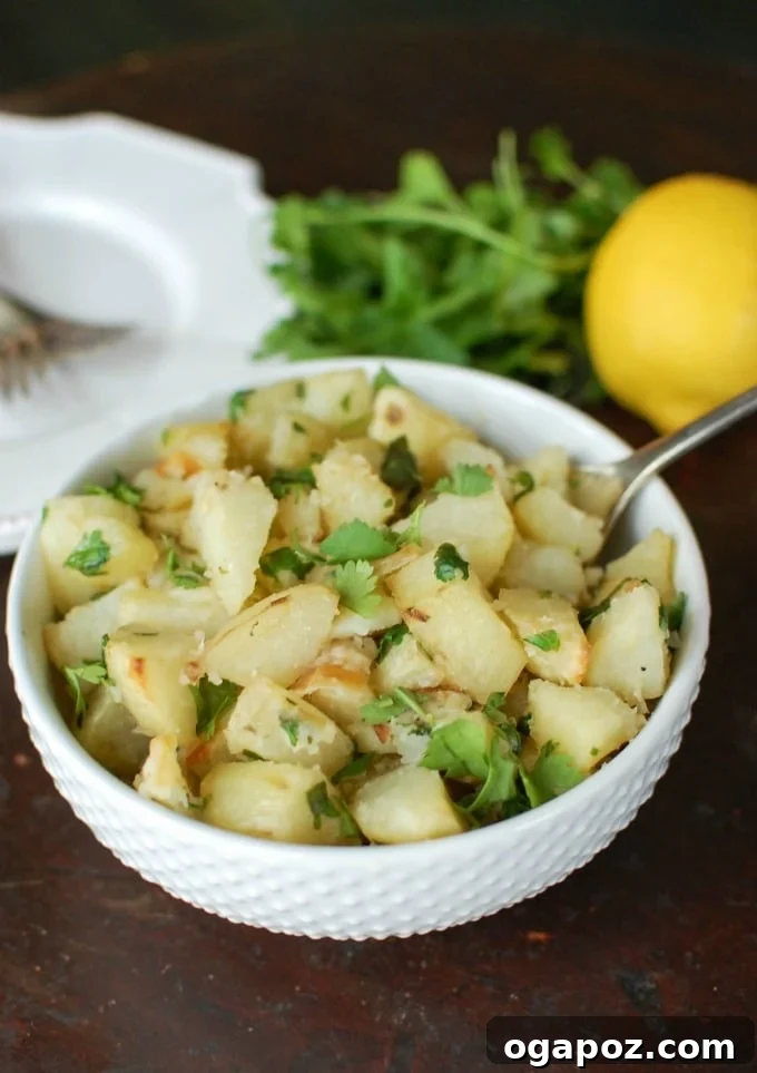 My 2015 Recipe Vault: The 15 Most Delicious Dishes 3 Bright and zesty Lemon Cilantro Roasted Potatoes, perfectly golden brown with fresh herb garnish, ready to serve as a delicious side dish