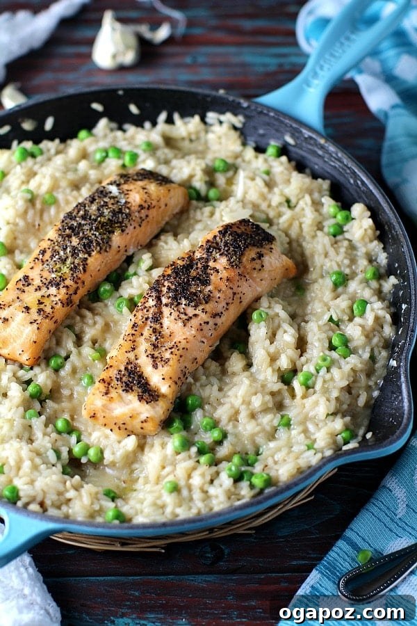 Dinner in 30: 24 Quick and Easy Meals 12 Flaky Salmon with creamy Risotto, a surprisingly quick gourmet meal