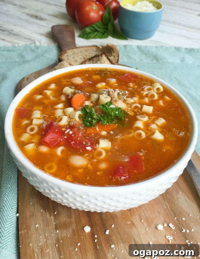 Dinner in 30: 24 Quick and Easy Meals 13 Hearty Italian Pasta e Fagioli soup, full of beans and pasta
