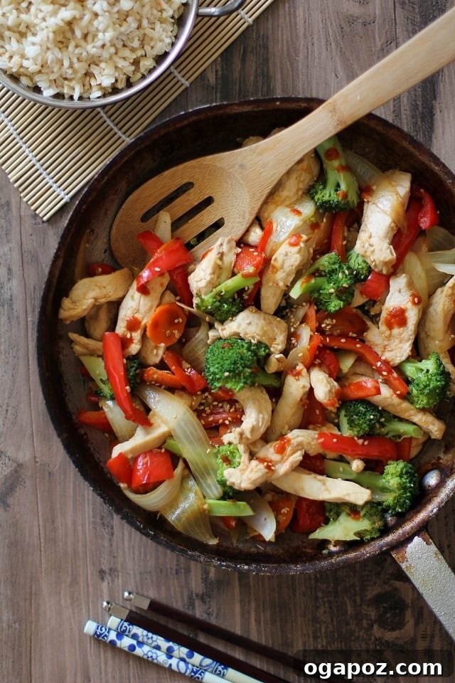 Dinner in 30: 24 Quick and Easy Meals 24 Aromatic 30-Minute Garlic Ginger Chicken Stir Fry with fresh vegetables