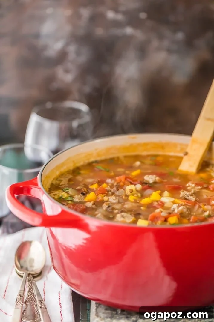 Dinner in 30: 24 Quick and Easy Meals 4 Rich and savory Copycat Carrabba’s Sausage and Lentil Soup, served with crusty bread