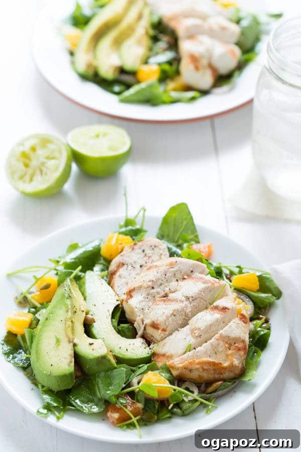 Dinner in 30: 24 Quick and Easy Meals 7 Refreshing Grilled Tequila Chicken with Orange, Avocado and Pepita Salad