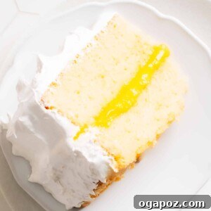 A slice of lemon curd cake.