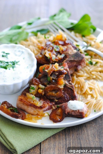 Lamb-Chops-Orzo-with-Apricot-Chutney-and-Herbed-Yogurt2