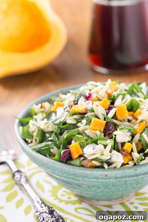 Fall Orzo Salad with Butternut Squash
