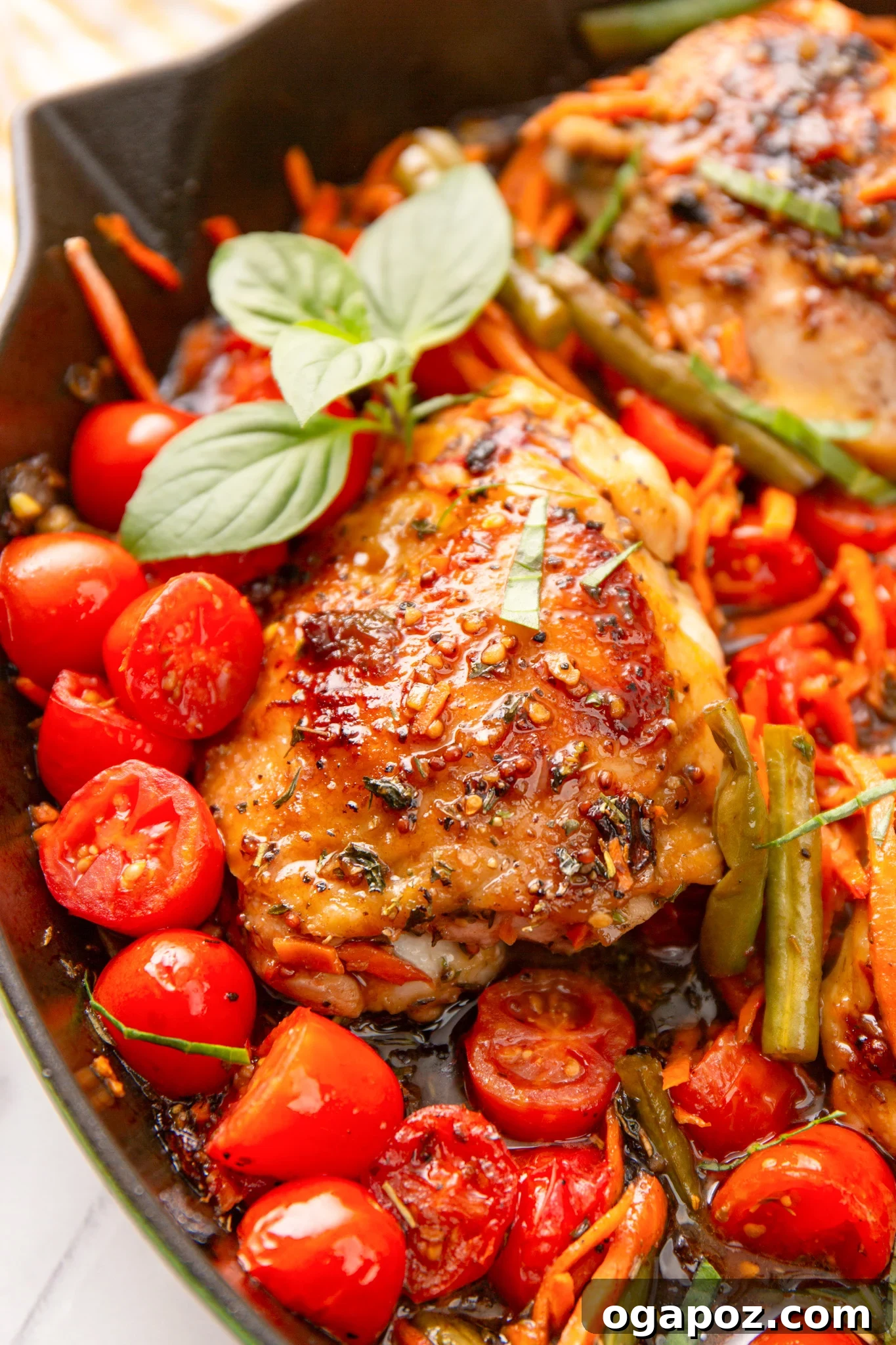 Effortless Balsamic Chicken 3 Easy Balsamic Chicken Recipe, showing succulent chicken pieces up close