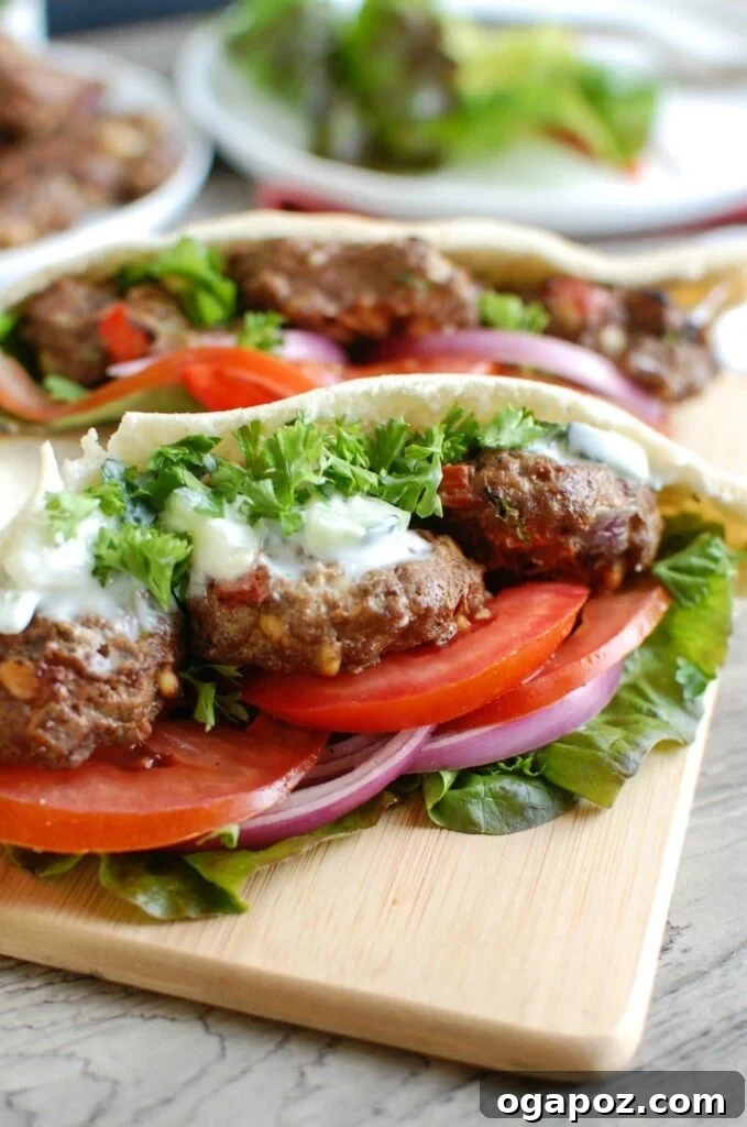 Mediterranean Burger with Refreshing Mint Yogurt Sauce 5 Mediterranean Burger with Mint Yogurt Sauce, ready for a healthy dinner