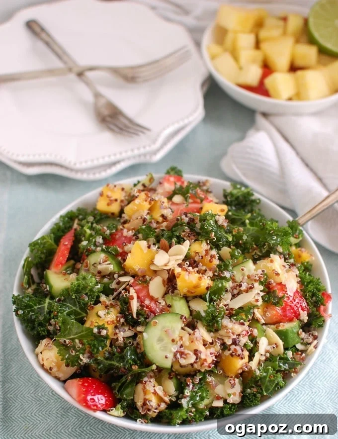 Paradise Kale Quinoa Power Bowl 4 Tropical Kale Quinoa Salad - healthy salad