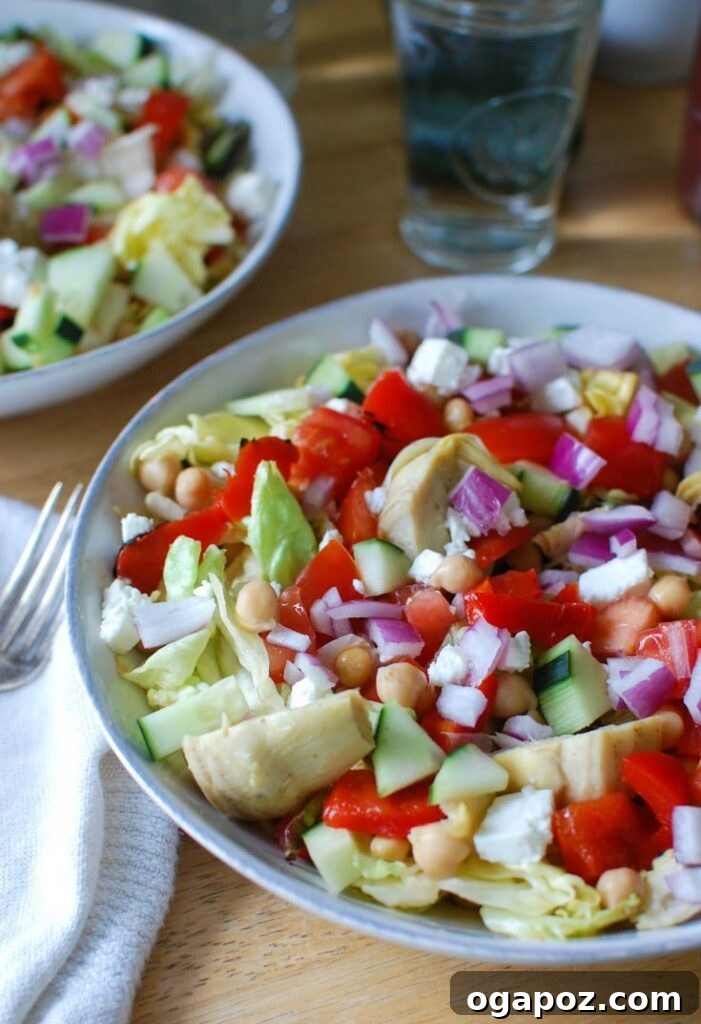 Vibrant Mediterranean Chickpea Salad 2 Mediterranean Chickpea Vegetable Salad - a vibrant and healthy lunch option