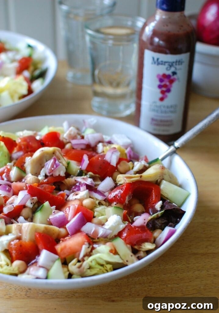 Vibrant Mediterranean Chickpea Salad 3 Mediterranean Chickpea Vegetable Salad - close up of fresh ingredients