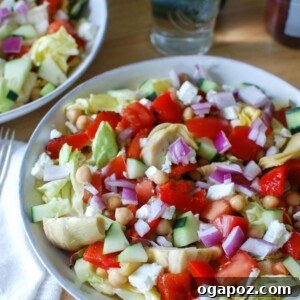 Vibrant Mediterranean Chickpea Salad 5 Mediterranean Chickpea Vegetable Salad with Marzetti dressing