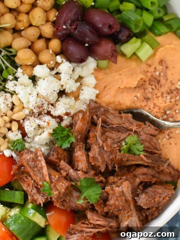 Refreshing Cucumber Hummus Snacks 9 Slow Cooker Shredded Beef Hummus Bowls