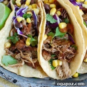 Slow Cooker Pork Carnitas - Recipe Card Feature Image