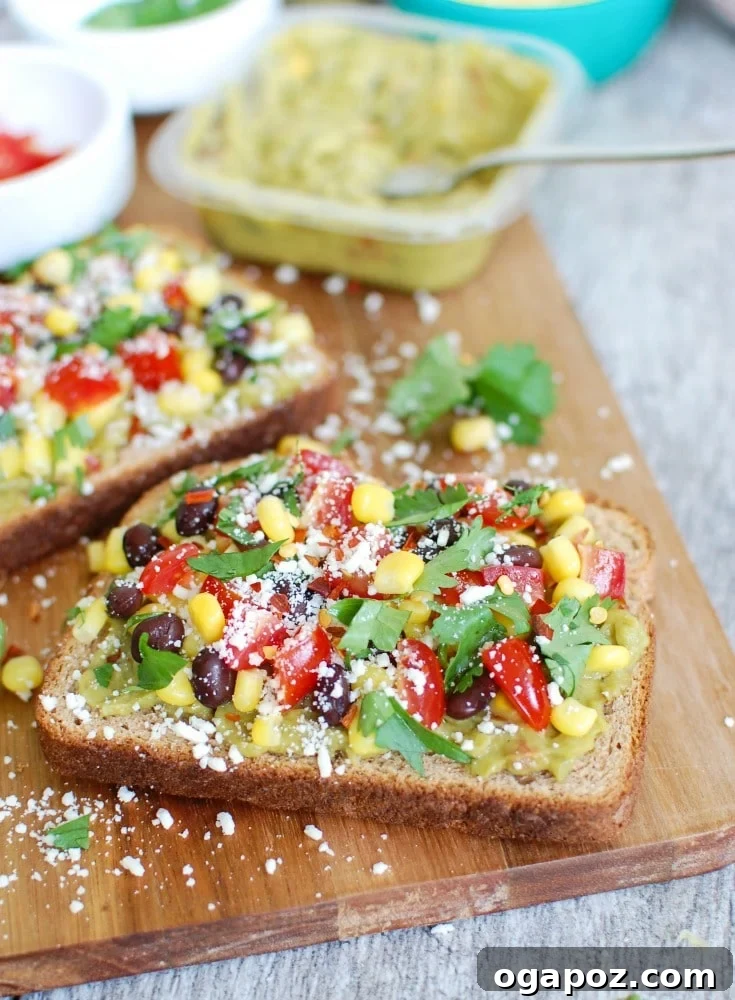Southwest Sunrise Avocado Toast 4 Sabra Veggie Fusions Guacamole tub alongside fresh avocado, lime, and cilantro.