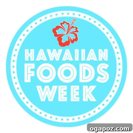 A vibrant display celebrating Hawaiian Foods Week, featuring tropical ingredients and a sense of fresh flavors.
