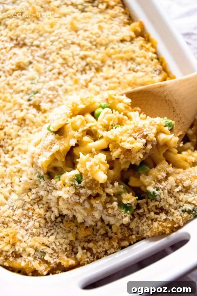 32 Delicious Wholesome Recipes Kids Will Adore 10 Tuna Macaroni Casserole, a comforting and satisfying family dinner.