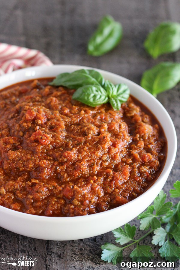 32 Delicious Wholesome Recipes Kids Will Adore 18 Meat Sauce with Hidden Vegetables, a flavorful pasta sauce with stealthy nutrition.