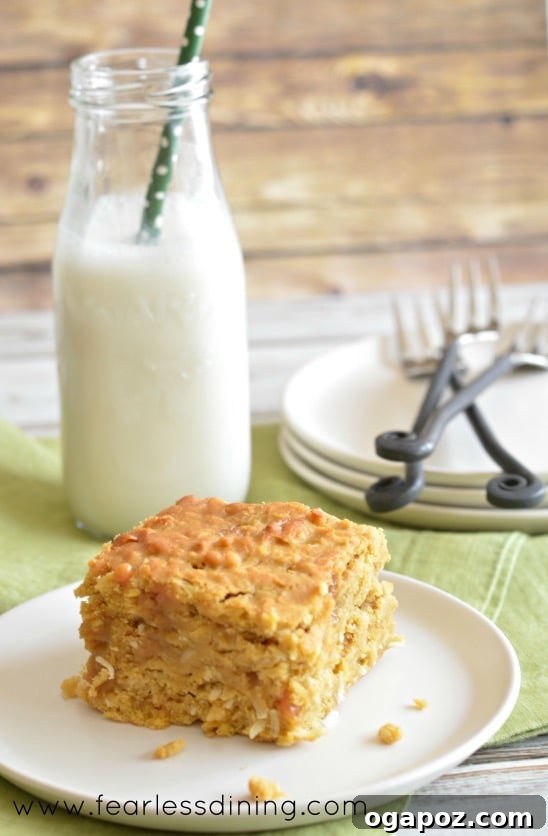 32 Delicious Wholesome Recipes Kids Will Adore 26 Gluten Free Butternut Squash Caramel Cake Bars, a sweet treat with hidden veggies.