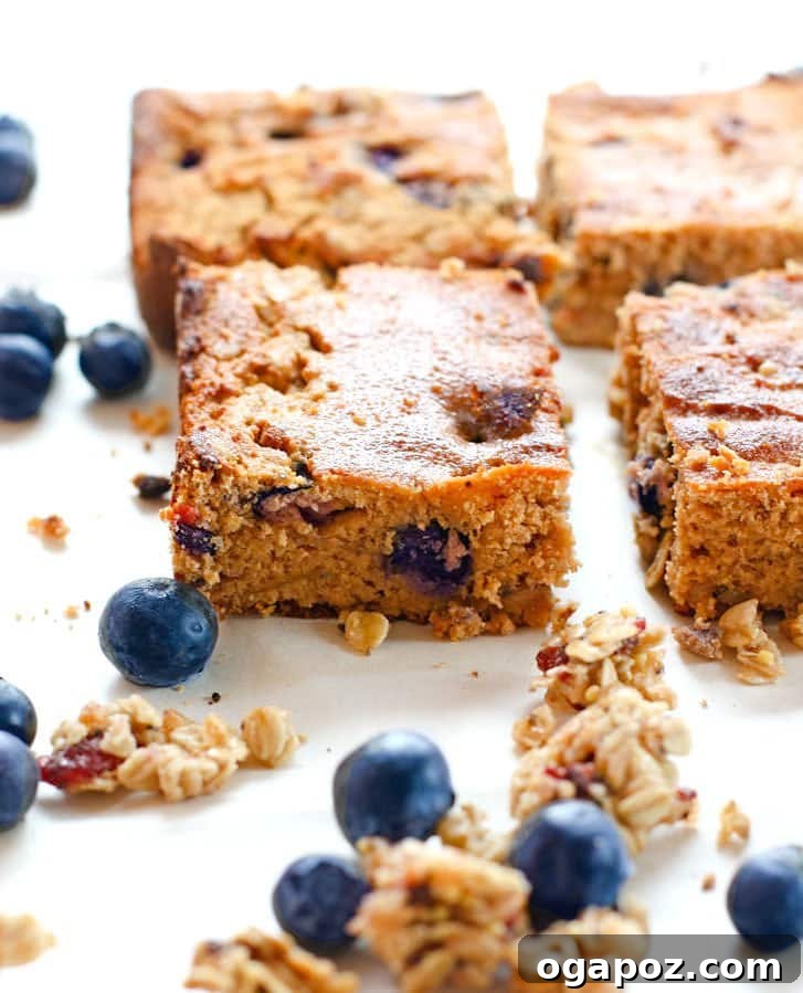 32 Delicious Wholesome Recipes Kids Will Adore 33 Blueberry Carrot Cake Bars with Granola, a wholesome and flavorful dessert or snack.