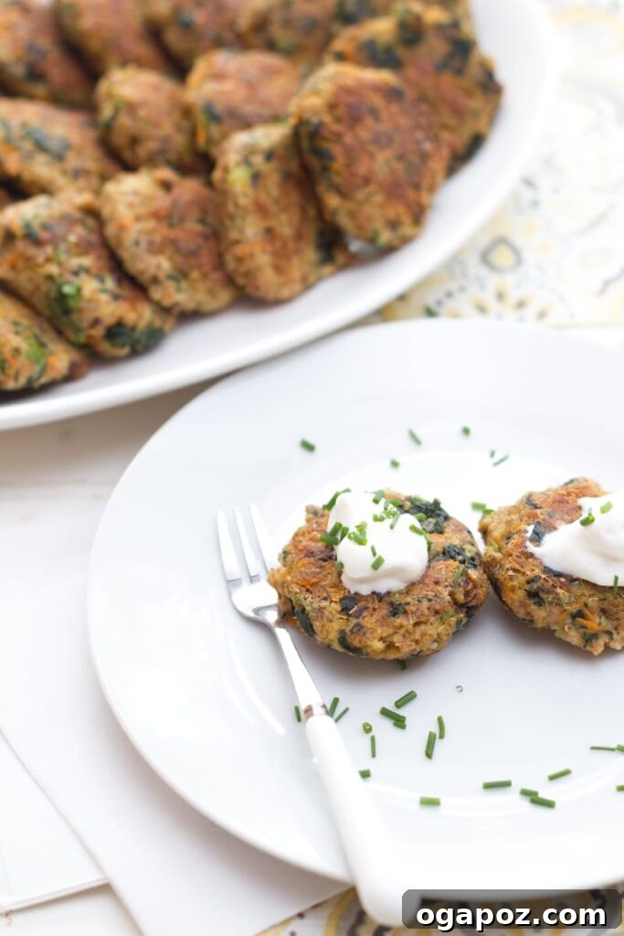 32 Delicious Wholesome Recipes Kids Will Adore 9 Spinach Quinoa Patties, a nutritious and flavorful vegetarian option for kids.