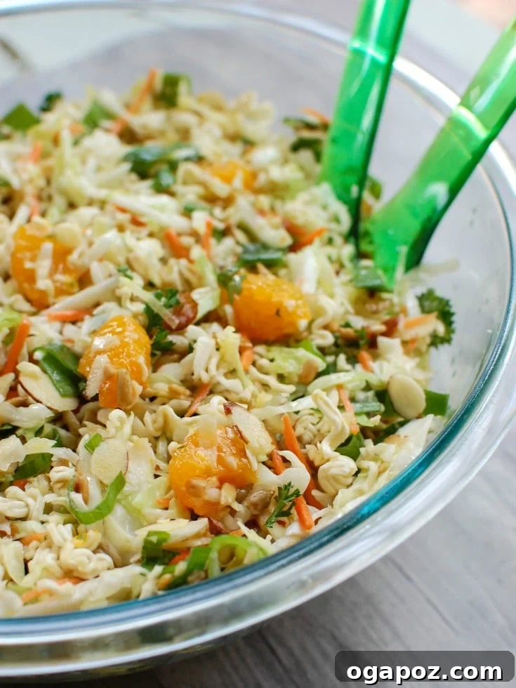 Zesty Asian Noodle Toss 3 Asian Ramen Noodle Salad is ready in under 15 minutes. This is great for summer BBQs.