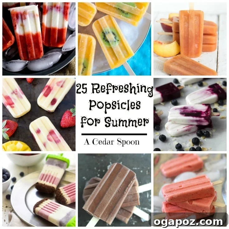 25 Ice Pop Sensations to Conquer Summer Heat 2 An assortment of colorful, refreshing homemade popsicles, perfect for summer treats for both kids and adults.
