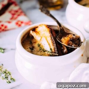 French Onion Soup with Giant Brie Croutons