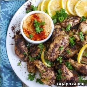 Sumac Lemon Baked Chicken Wings main recipe image