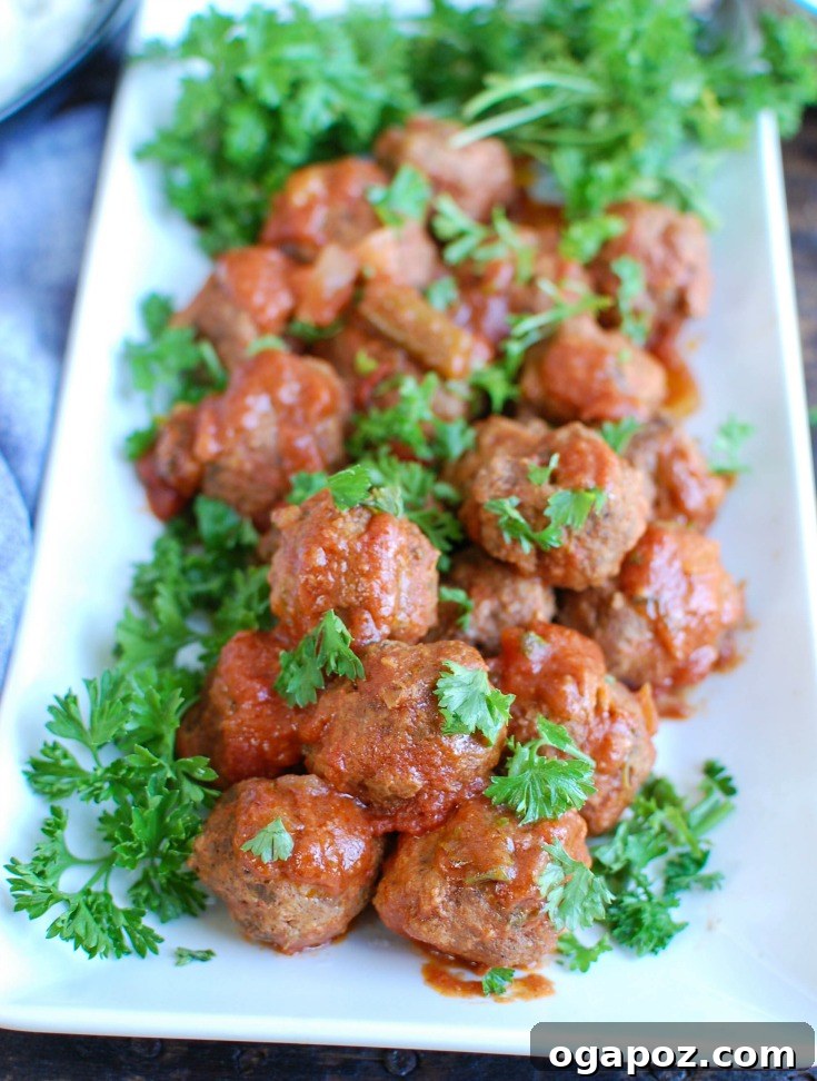 Tender Slow Cooker Mediterranean Beef Meatballs 2 Slow Cooker Mediterranean Beef Meatballs with Lebanese Green Beans is full of warm spices and slow cooks in your crockpot to make dinner easy. Beef meatballs are spiced with Mediterranean flavors and slow cooker in Lebanese green beans creating the perfect sauce paired with the meatballs and rice.