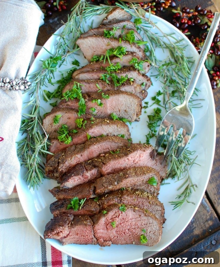 Sun-Kissed Herb-Crusted Sirloin Roast 3 Fresh, aromatic spices and a cut of top sirloin beef, ready for the Mediterranean spice rub.